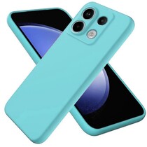 Накладка Soft-touch для Xiaomi Poco X6 5G / Note 13 Pro 5G Бирюзовая