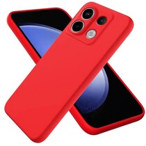 Накладка Soft-touch для Xiaomi Poco X6 5G / Note 13 Pro 5G Красная