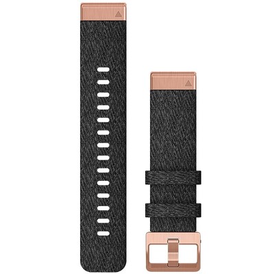 Ремешок Garmin QuickFit 20 mm Nylon Black Rose Gold 010-12874-00