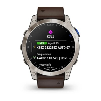 Часы Garmin D2 Mach 1 Titanium Aviator Leather Brown 010-02582-55 фото 8