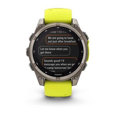 Часы Garmin Fenix 8 47mm Solar Sapphire Titanium Yellow 010-02906-21 фото 10